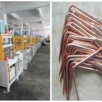 散熱管壓扁機，導(dǎo)熱管熱壓壓扁機，銅管熱壓壓扁機
